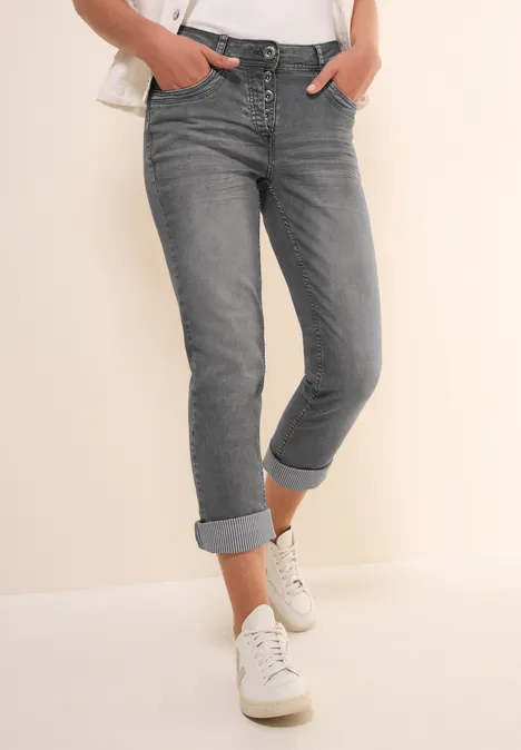 Straight Leg Jeans light grey wash