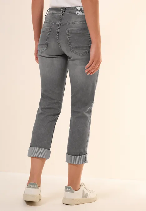 Straight Leg Jeans light grey wash