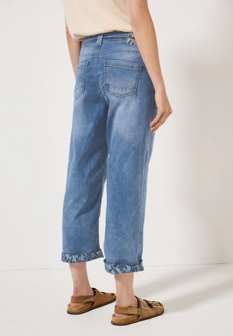 Straight Leg Jeans mid blue used wash