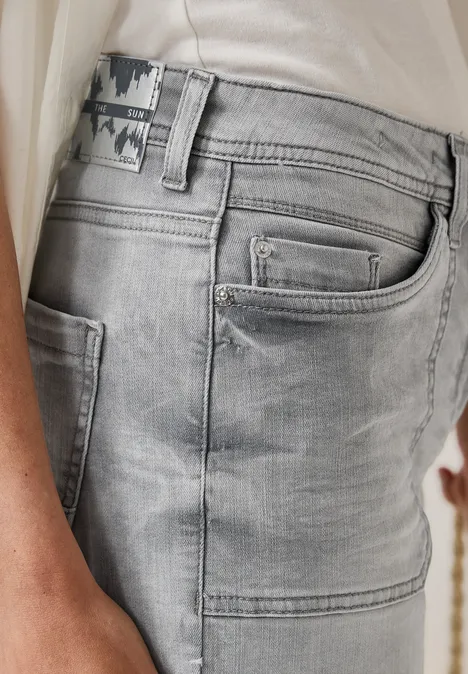 Wide Leg Jeans light grey wash