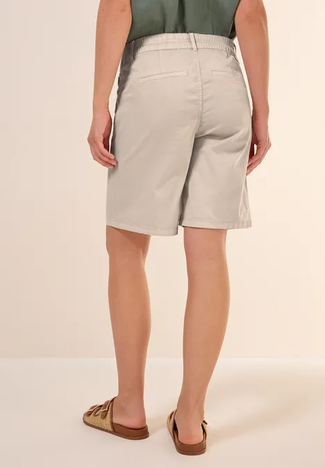 Twill Shorts im Washed-Look boulder beige