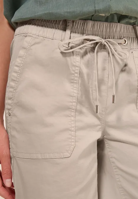 Twill Shorts im Washed-Look boulder beige