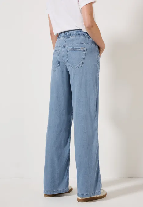 Wide Leg Jeans light blue used wash