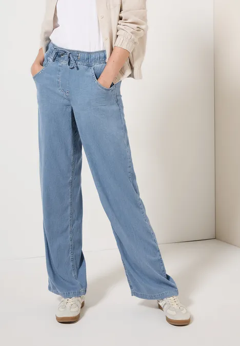 Wide Leg Jeans light blue used wash