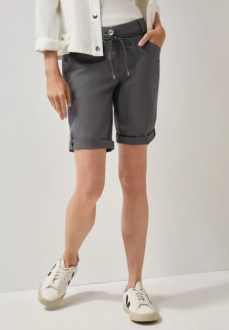 Shorts mit Tunnelzug graphite light grey