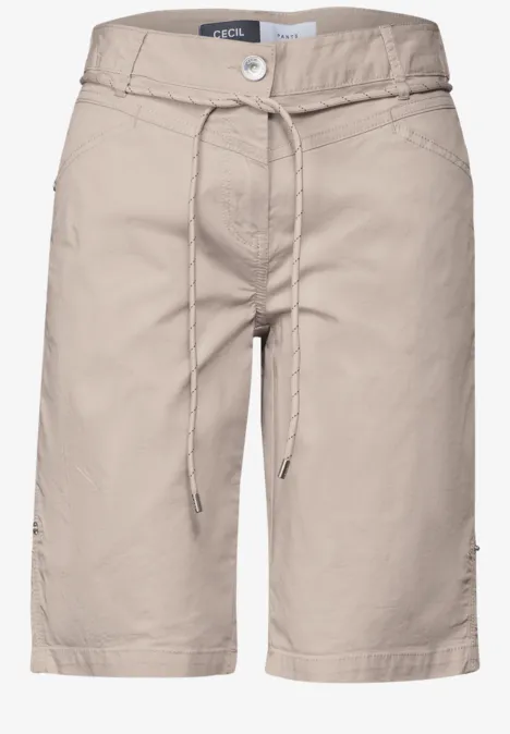 Short avec cordon de serrage boulder beige