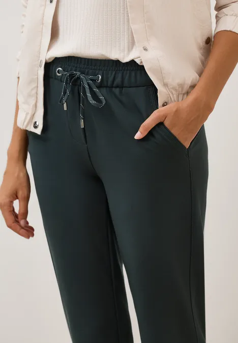 Casual Fit Hose ink green