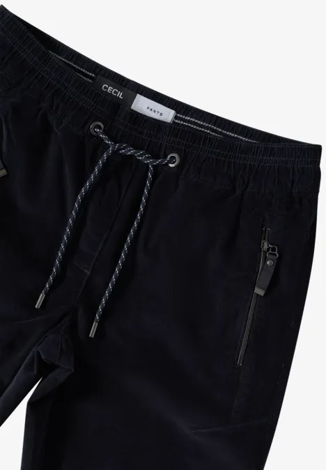 Cordhose im Casual Fit dark blue corduroy