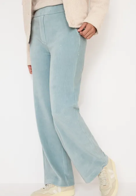 Wide Leg Cordhose light mint blue