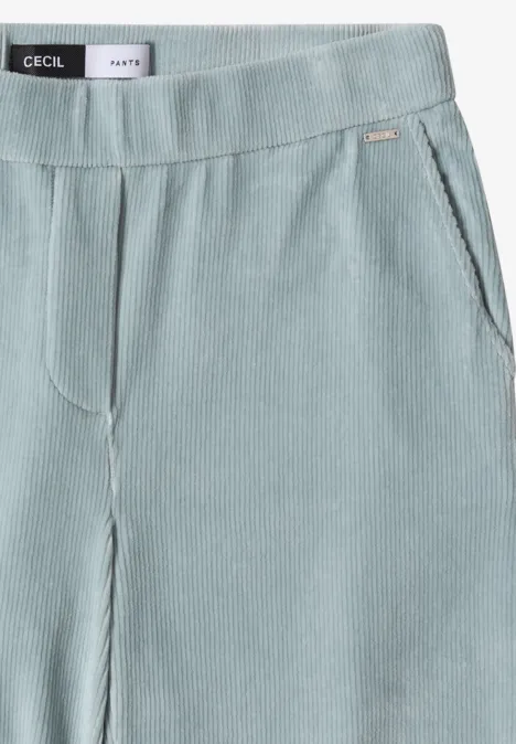 Wide Leg Cordhose light mint blue