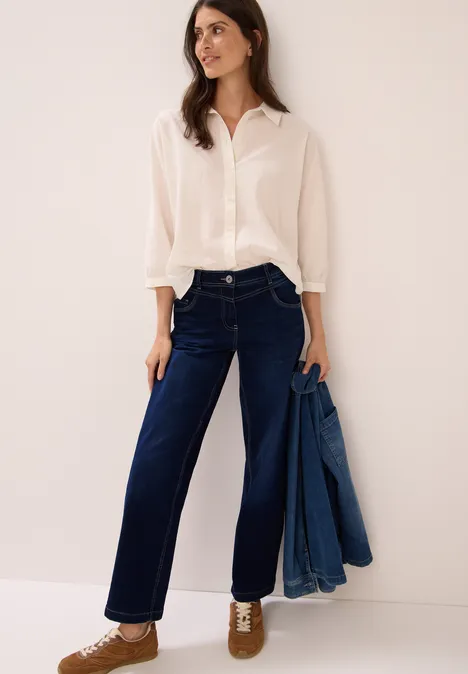 Wide Leg Jeans Dark blue wash