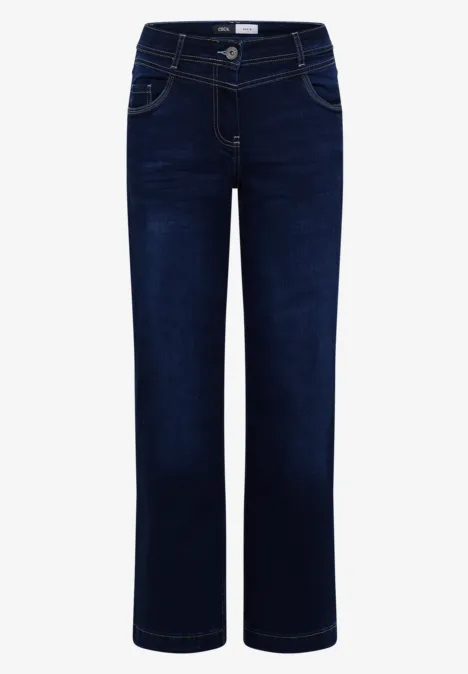 Wide Leg Jeans Dark blue wash