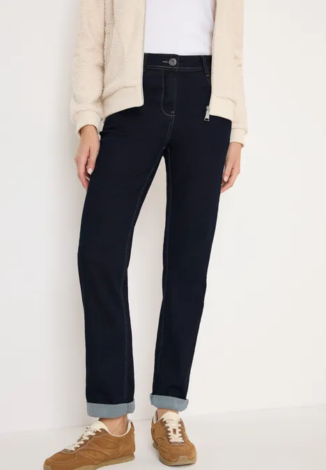 Straight Leg Jeans rinsed wash