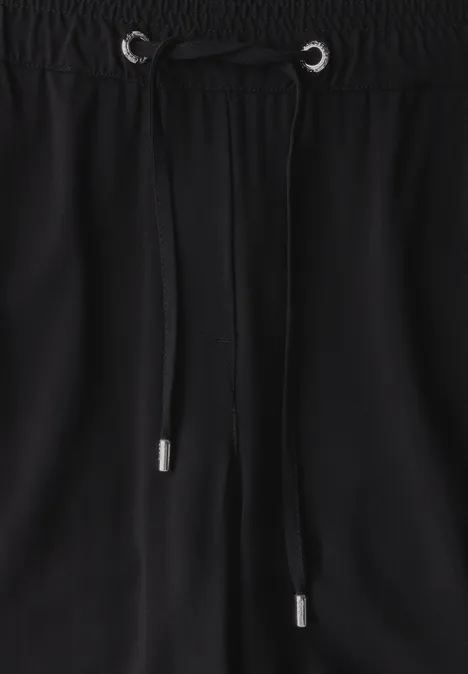 Straight Leg Viskose Hose Black