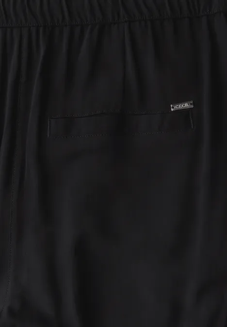 Straight Leg Viskose Hose Black
