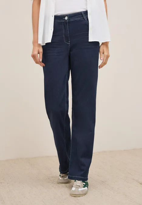 Rinsed Wide Leg Jeans rinsed wash