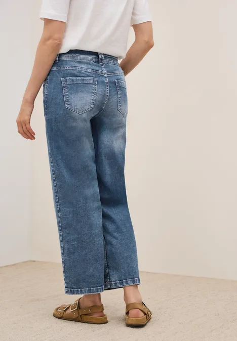 Wide Leg Jeans mid blue wash