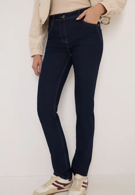 Straight Leg Jeans rinsed wash