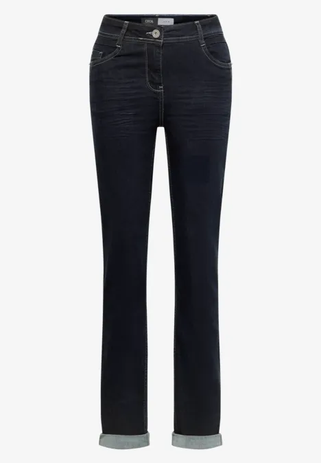 Straight Leg Jeans rinsed wash