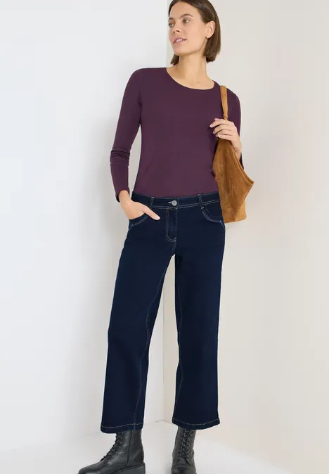 Wide Leg Rinsed Jeans rinsed wash
