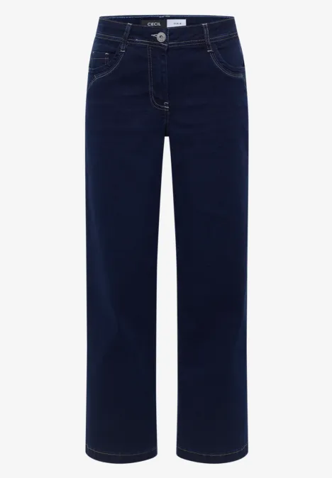 Wide Leg Rinsed Jeans rinsed wash