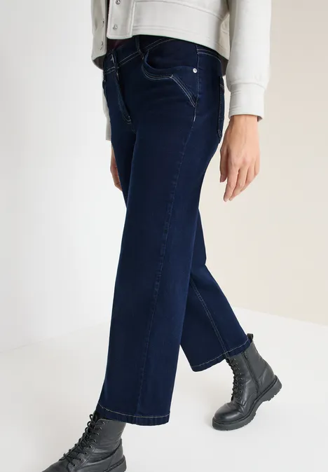 Wide Leg Rinsed Jeans rinsed wash