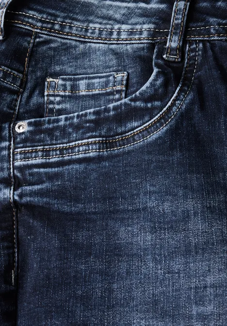 Straight Leg Jeans mid blue wash