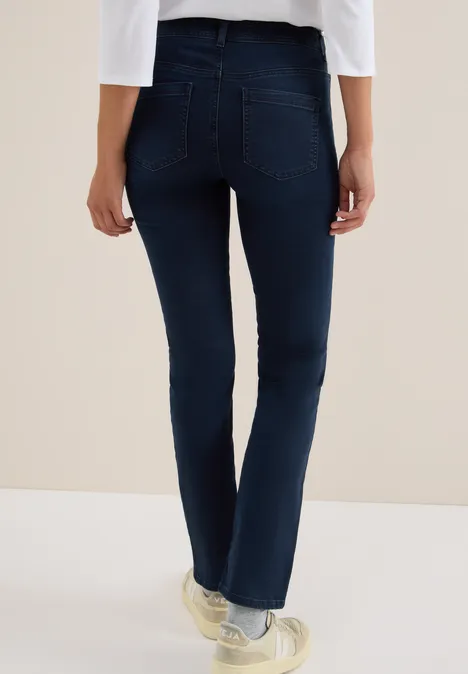 Straight Leg Jeans blue black used wash