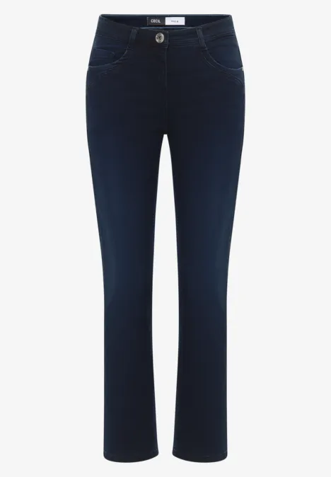 Straight Leg Jeans blue black used wash