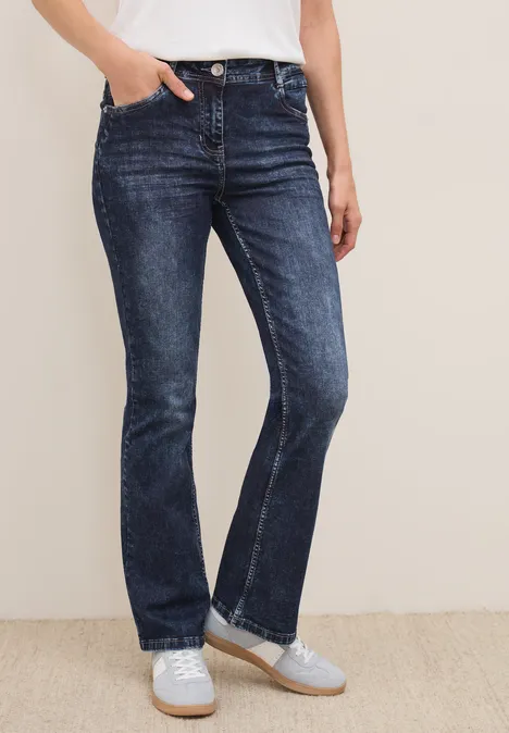 Bootcut Jeans mid blue used wash
