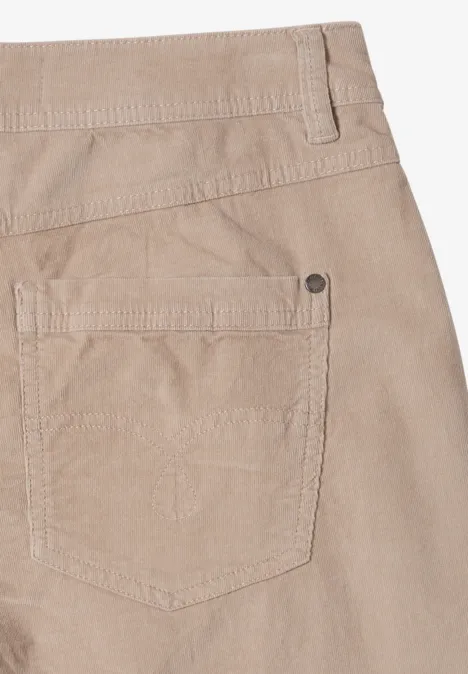 Wide Leg Cordhose silvery beige
