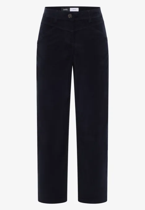 Wide Legs corduroy broek dark blue corduroy