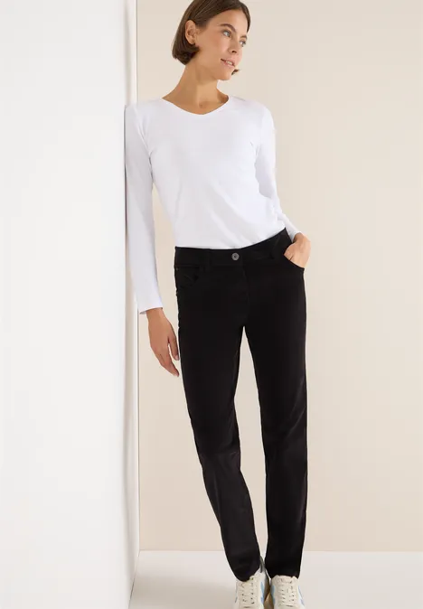 Slim Fit Cordhose carbon grey