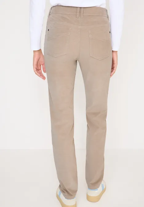 Slim Fit Cordhose silvery beige