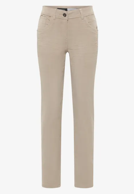 Sztruksowe spodnie Slim Fit silvery beige