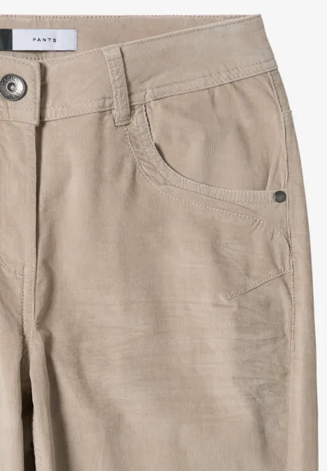 Slim Fit Cordhose silvery beige