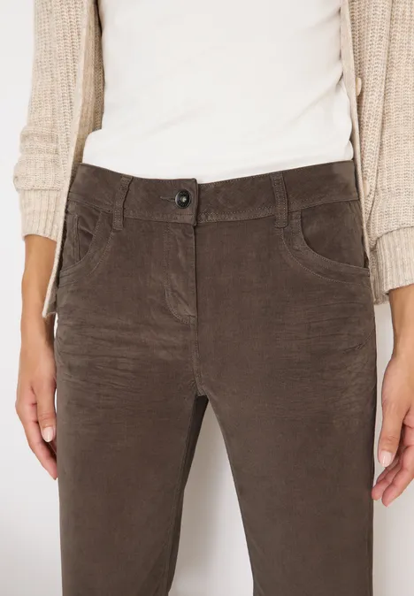 Slim Fit Cordhose misty taupe