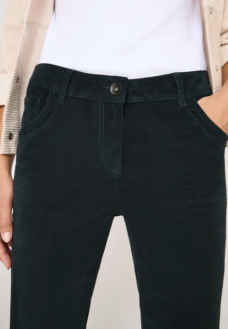 Slim Fit Cordhose dark emerald green