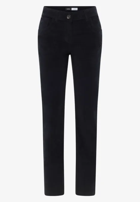 Sztruksowe spodnie Slim Fit dark blue corduroy