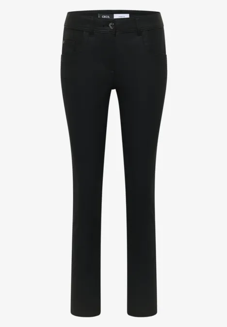 Hose im Leder-Look Black