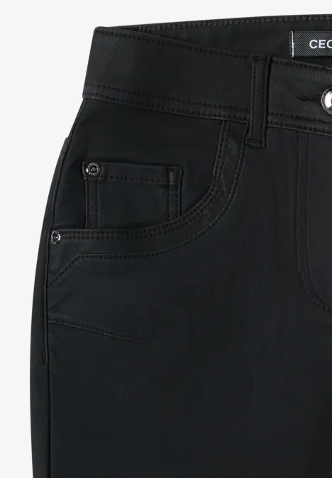 Hose im Leder-Look Black