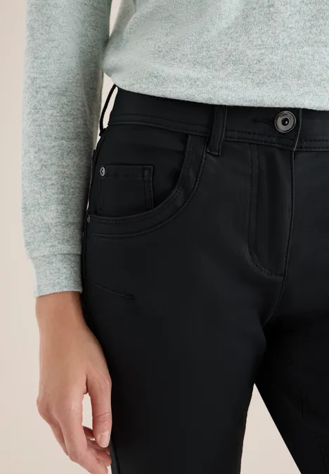 Hose im Leder-Look Black