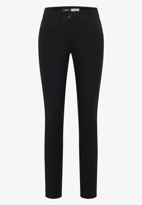 Broek in lederlook Black