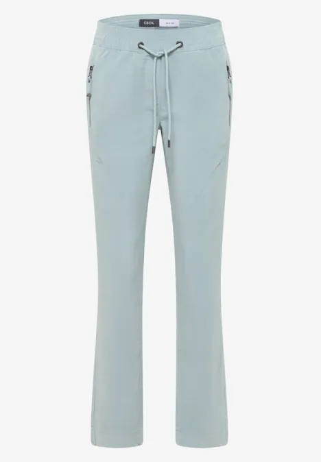 Sztruksowe spodnie o swobodnym kroju light mint blue