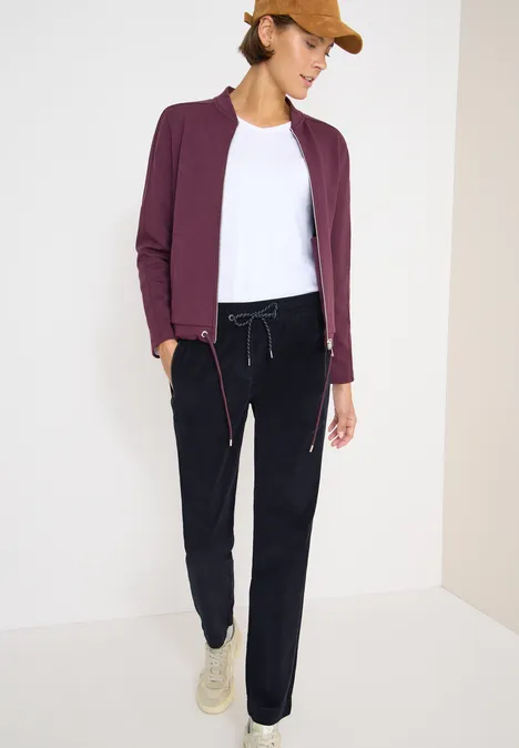Comfortabele corduroy broek dark blue corduroy