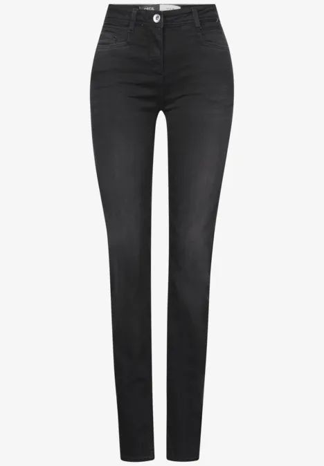 Straight Leg Jeans dark grey washed