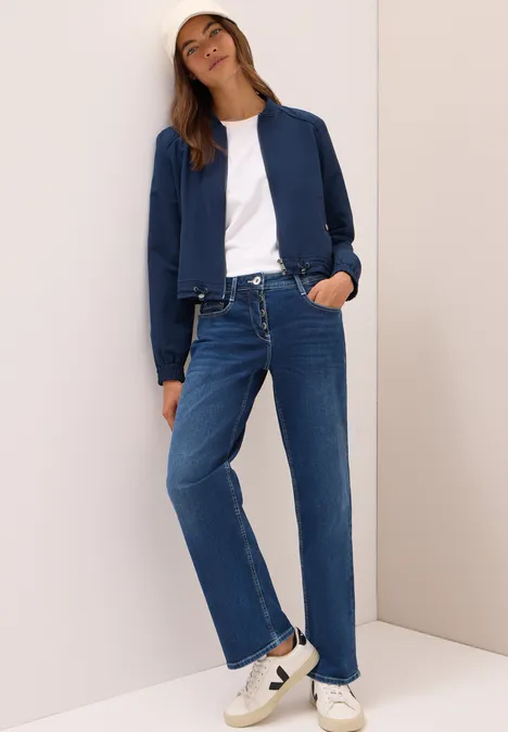 Wide Leg Jeans mid blue used wash
