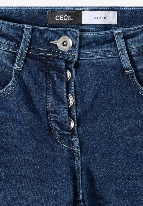 Wide Leg Jeans mid blue used wash