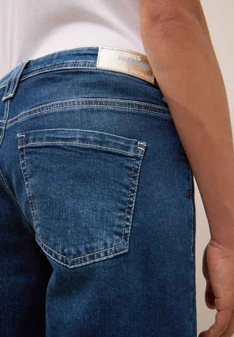Wide Leg Jeans mid blue used wash