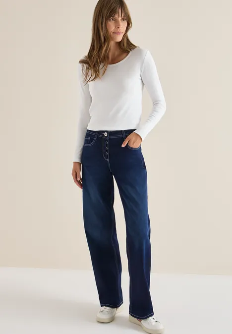 Wide Leg Jeans Dark blue wash